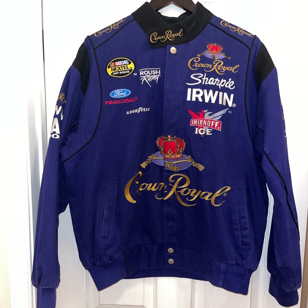 Crown Royal NASCAR Racing Jacket 
Vintage Sharpie Irwin Smirnoff Ford Goodyear